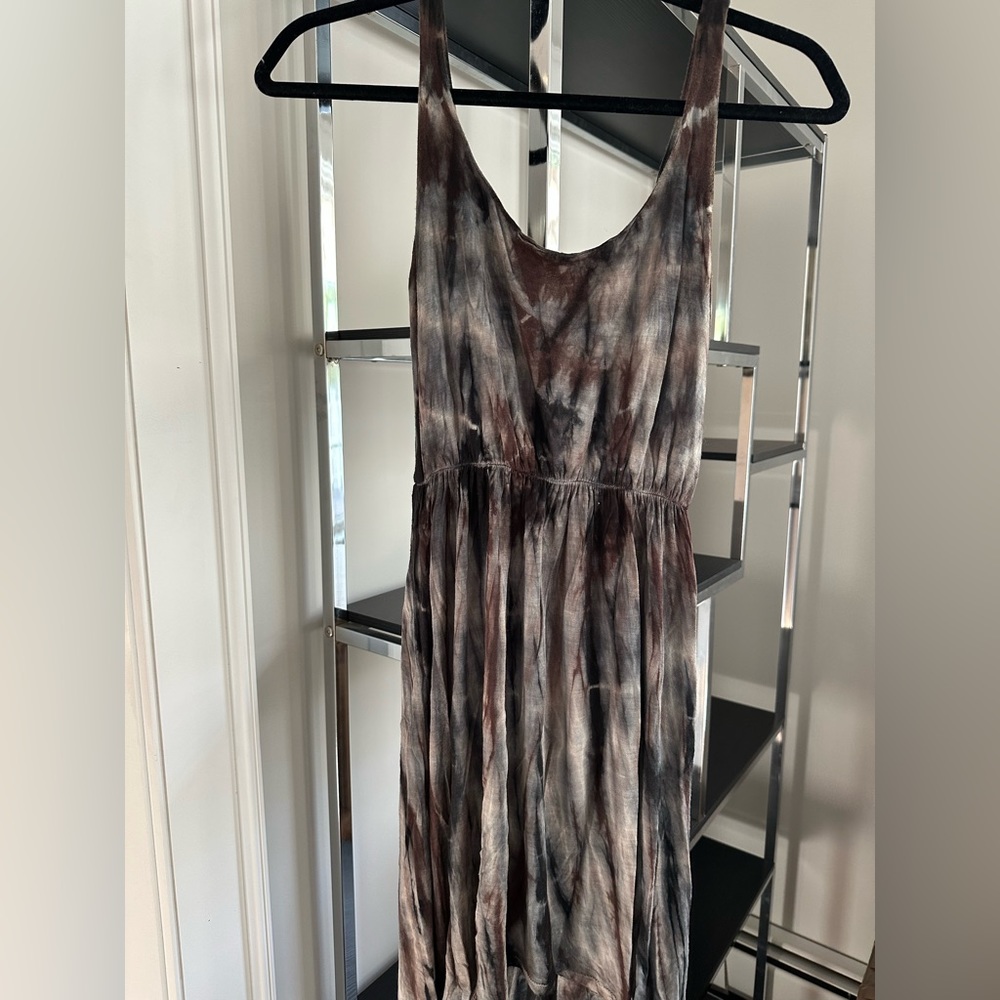 Tie die high low dress